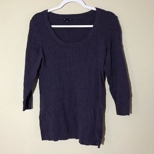 Gap purple 3/4 sleeve sweater
